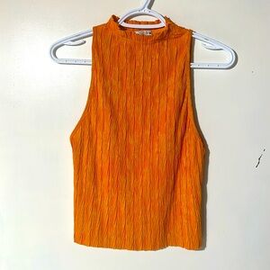 Zara orange sleeveless shirt
